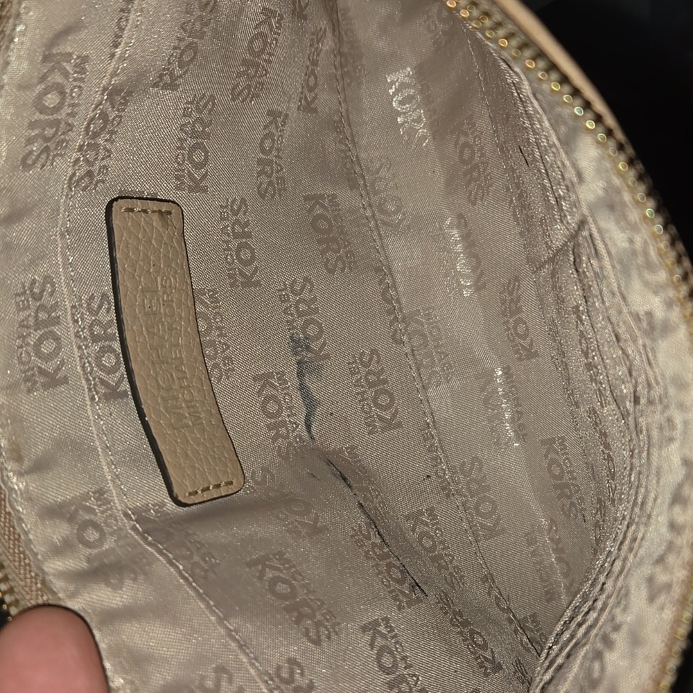 Michael Kors Gold Pebbled Leather Clutch - Picture 3 of 5